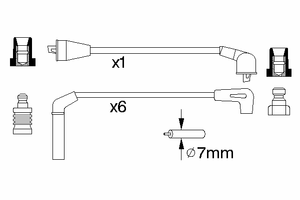 Комплект проводов зажигания 0 986 357 248 Bosch