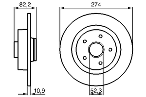 Тормозной диск 0 986 478 744 Bosch