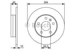 Тормозной диск 0 986 479 516 Bosch