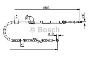 Трос, стояночная тормозная система 1 987 482 080 Bosch