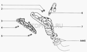 труба приемная глушителя ваз-1118, 2190 8 кл. (катколлектор)