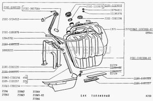Датчик уровня топлива 2101-06-07, шт 21011101125 Автоваз