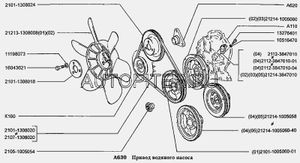 Шкив насоса водяного ВАЗ Лада 2101-07