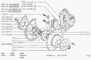Колодки тормозные 2101-07 передние LAVS без асбест