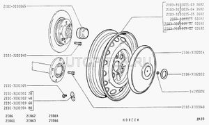 Диск колесный ВАЗ-2106 эмаль (черный) АвтоВАЗ 000751