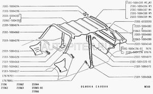 ОБЛИЦОВКА ЦЕНТРАЛЬНОЙ СТОЙКИ ВАЗ-2103 (НИЖНЯЯ) 21035004068 Автоваз