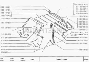 ОБЛИЦОВКА ЦЕНТРАЛЬНОЙ СТОЙКИ ВАЗ-2103 (НИЖНЯЯ) 21035004068 Автоваз