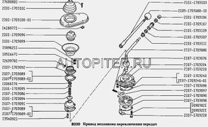 Прокладка корпуса рычага ВАЗ-2107 (0,8 мм.) паронит 21071703240 Автоваз