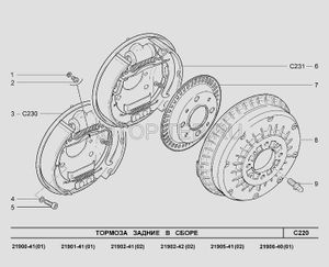 Барабан тормозной задний 21080350207000 Автоваз