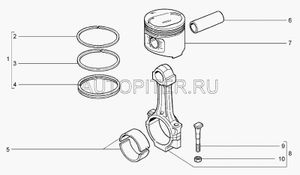 Поршень в сборе класс A