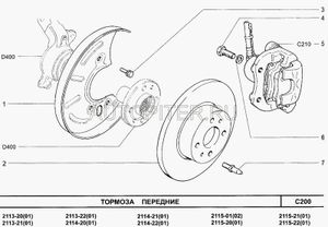 Кожух защ. передний тормозной диска 08 левый ВАЗ L.