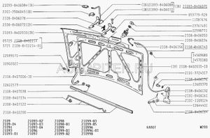 Капот для ВАЗ-2108, ВАЗ-2109 (производство ВАЗ) (ВАЗ-21083, ВАЗ-21093)