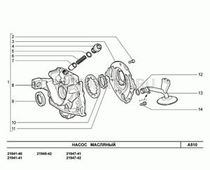 Сальник коленчатого вала 21100100504000 Автоваз
