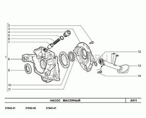 Сальник коленчатого вала 21100100504000 Автоваз