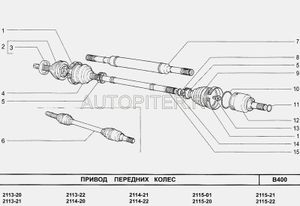 Шрус наружний 2110-2215012 (Ваз 2108) Автоваз