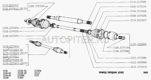 Шрус наружний 2110-2215012 (Ваз 2108) Автоваз