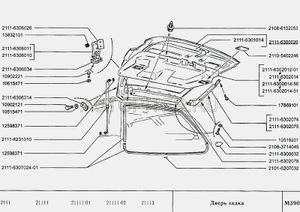 2111 Крышка багажника (дверь задка)