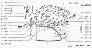 2111 Крышка багажника (дверь задка)