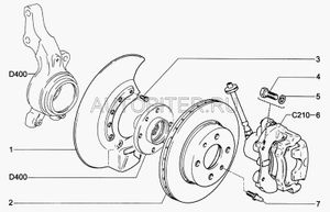 Кожух защ. передний тормозной диска 12 правый ВАЗ L.