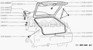 Крышка багажника дверь задка