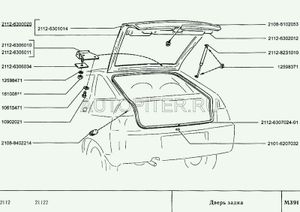 Крышка багажника дверь задка
