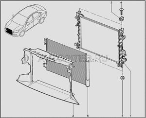 Радиатор системы охлаждения 214105731r Автоваз
