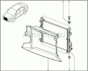Радиатор системы охлаждения 214105731r Автоваз