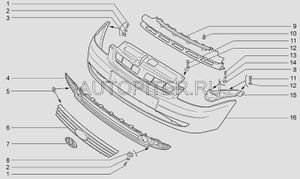 Решетка бампера верхняя 21700280305600 Автоваз