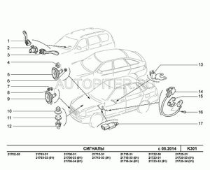 Выключатель сигнала торможения 21700372001000 Автоваз