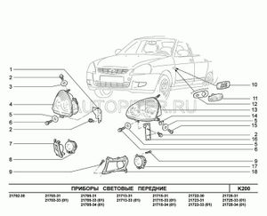 Рамка противотуманной фары 21704 правая 21704374302000 Автоваз
