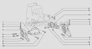 "Опора двигателя Гранта 2190 ""Granta"" боковая левая в сборе с кронштейном ""АвтоВАЗ""" 21900100104500 Автоваз