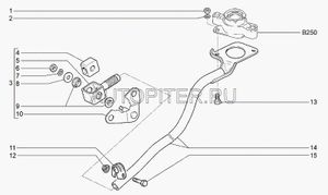 тяга реактивная с корпусом рычага переключения передач в сборе 21900170330000 Автоваз
