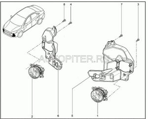 Фара противотуманная 261500097r Автоваз