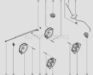 Громкоговоритель высокочастотный 281489095r Автоваз