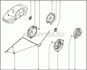 Громкоговоритель высокочастотный 281489095r Автоваз
