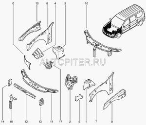 кронштейн правый подвеск 6001549863 Автоваз