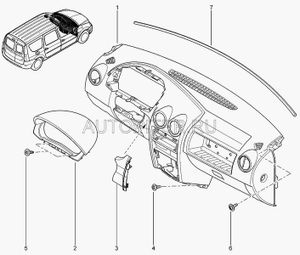 ОБЛИЦОВКА ПАНЕЛИ ПРИБОРОВ ЦЕНТРАЛЬНАЯ 681042155r Автоваз