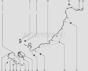 клипса крепления шумоизоляции 7703079463 Автоваз