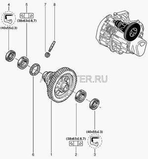 ШЕСТЕРНЯ ВЕДУЩАЯ ПРИВОДА СПИДОМЕТРА 8200699786 Автоваз