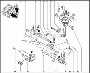 Шток переключения КПП ВАЗ-Vesta, XRAY 5 пер. 8201262859 Автоваз