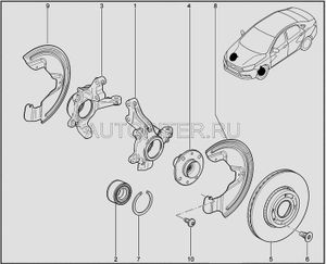 Кулак поворотный левый 8450006790 Автоваз