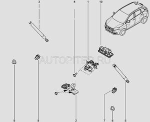 Фиксатор двери багажника 905702697r Автоваз