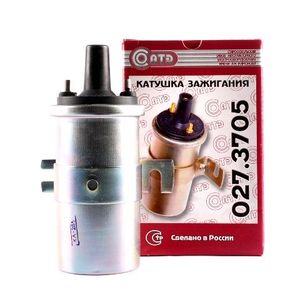 Катушка 027.3705 зажигания 12В бесконтактная система зажигания ВАЗ Лада 2108-099, ЗАЗ 1102 Таврия