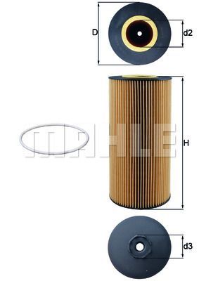 Масляный фильтр OX 348D Knecht/Mahle