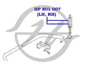 Полиуретановая втулка тяги стабилизатора передней и задней подвескок HP801007 Hanse
