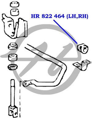 Втулка стабилизатора задней подвески, внутренняя LAND CRUISER 1998-2002 , LAND CRUISER 2002-2007 , L hr822464 Hanse