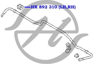 Втулка стабилизатора задней подвески hr892310 Hanse