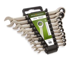 Набор ключей комбинированных трещоточных 10 шт. холдер