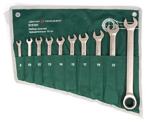 Набор ключей комбинированных трещоточных 10 шт., планшет тетрон.