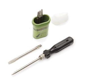 Отвертка цанговая с вставками шлиц - крест . SL 3,5,6 PH1,2 L=110мм. Пенал